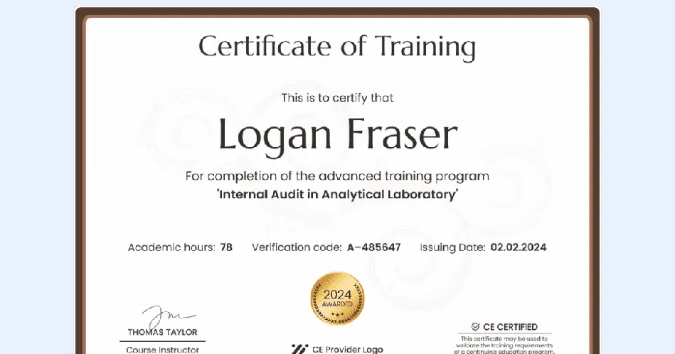 Professional certification program